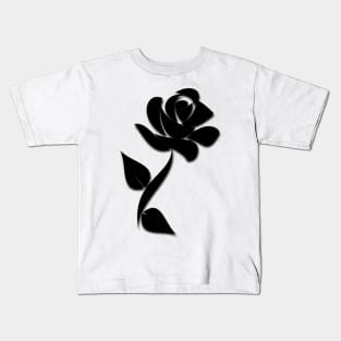 Black flower Kids T-Shirt